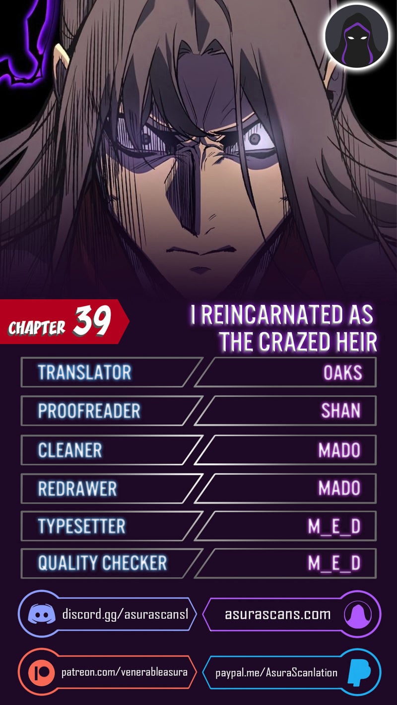 I Reincarnated As The Crazed Heir Chapter 39 - page 1