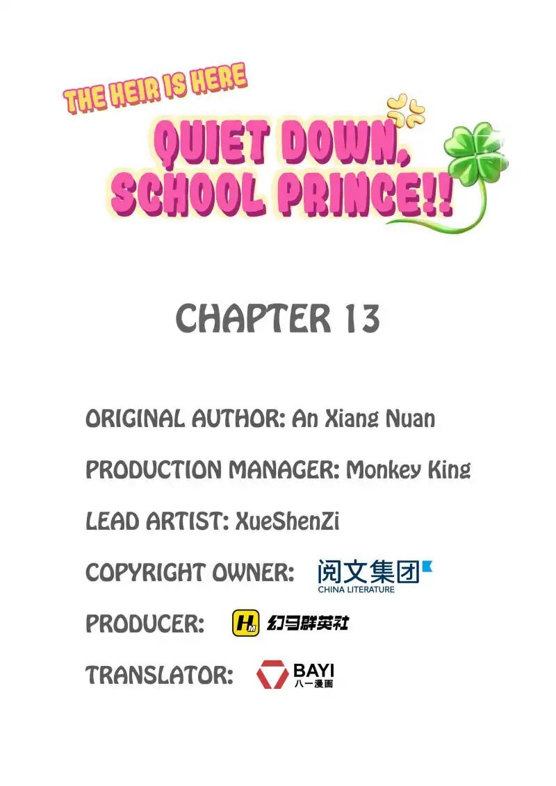 The Heir is Here: Quiet Down, School Prince! Chapter 13 - page 1