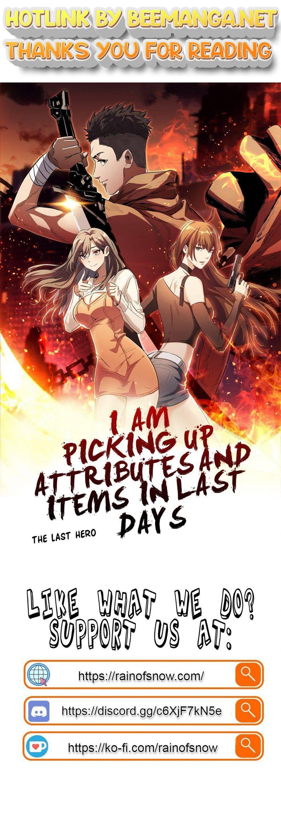 I am picking up attributes and items in last days Chapter 19 - page 1