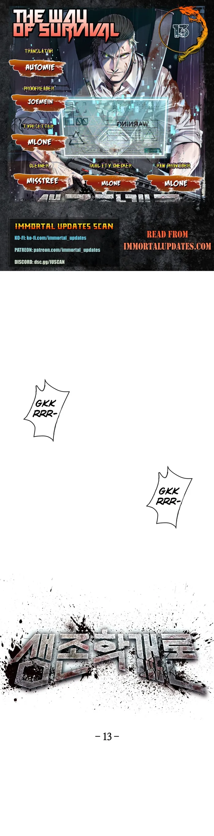 Introduction to Survival Chapter 13 - page 1