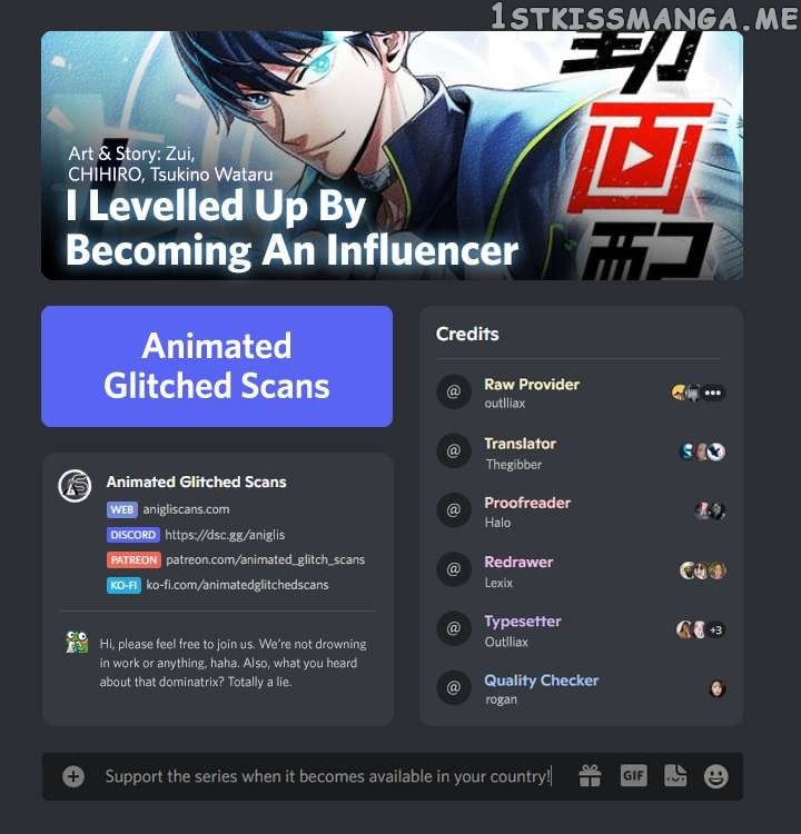 I Levelled Up by Becoming an Influencer Chapter 33 - page 1