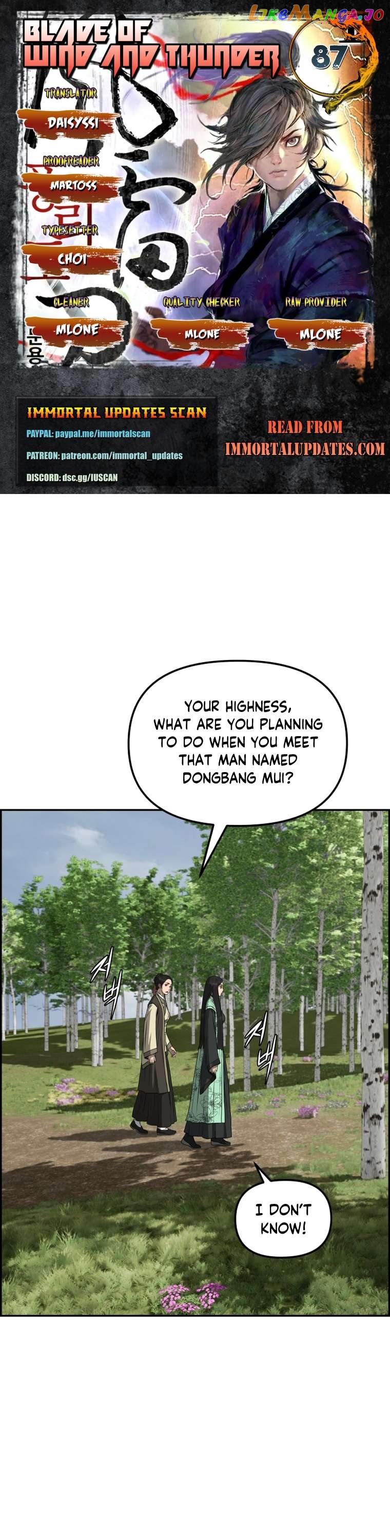 Blade Of Wind And Thunder Chapter 87 - page 1