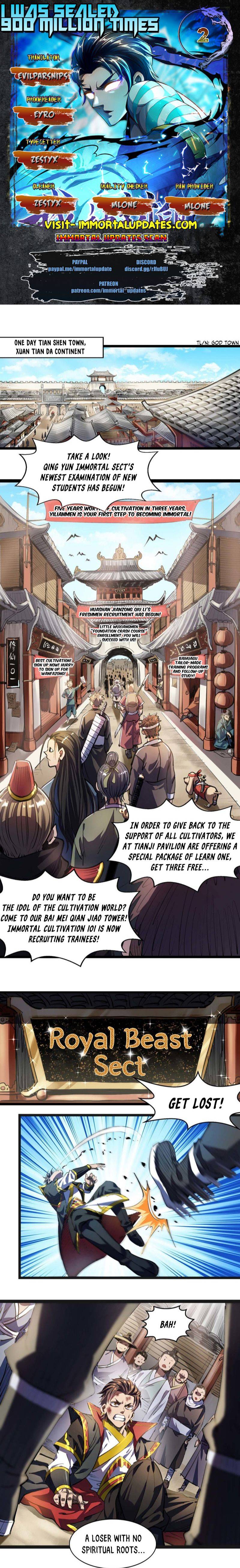 I Was Sealed 900 Million Times Chapter 2 - page 1