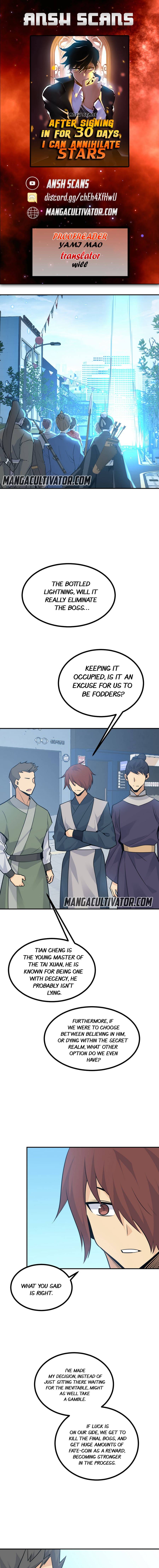 After Signing In For 30 Days, I Can Annihilate Stars chapter 11 - page 1
