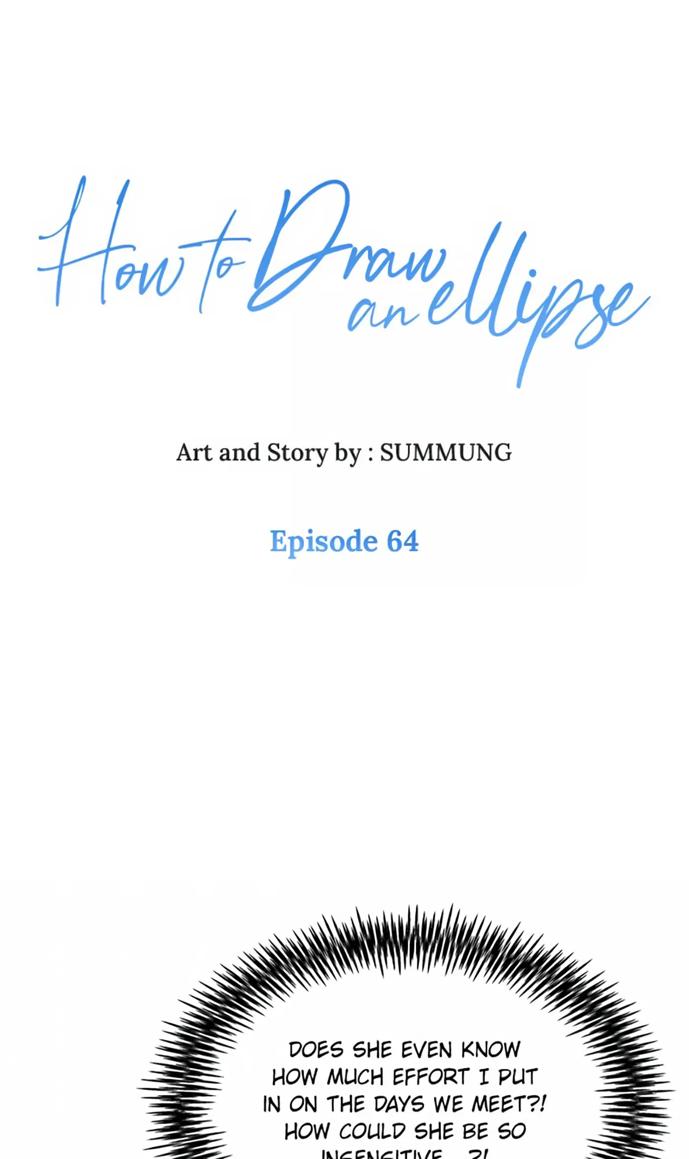 How to Draw an Ellipse Chapter 64 - page 1