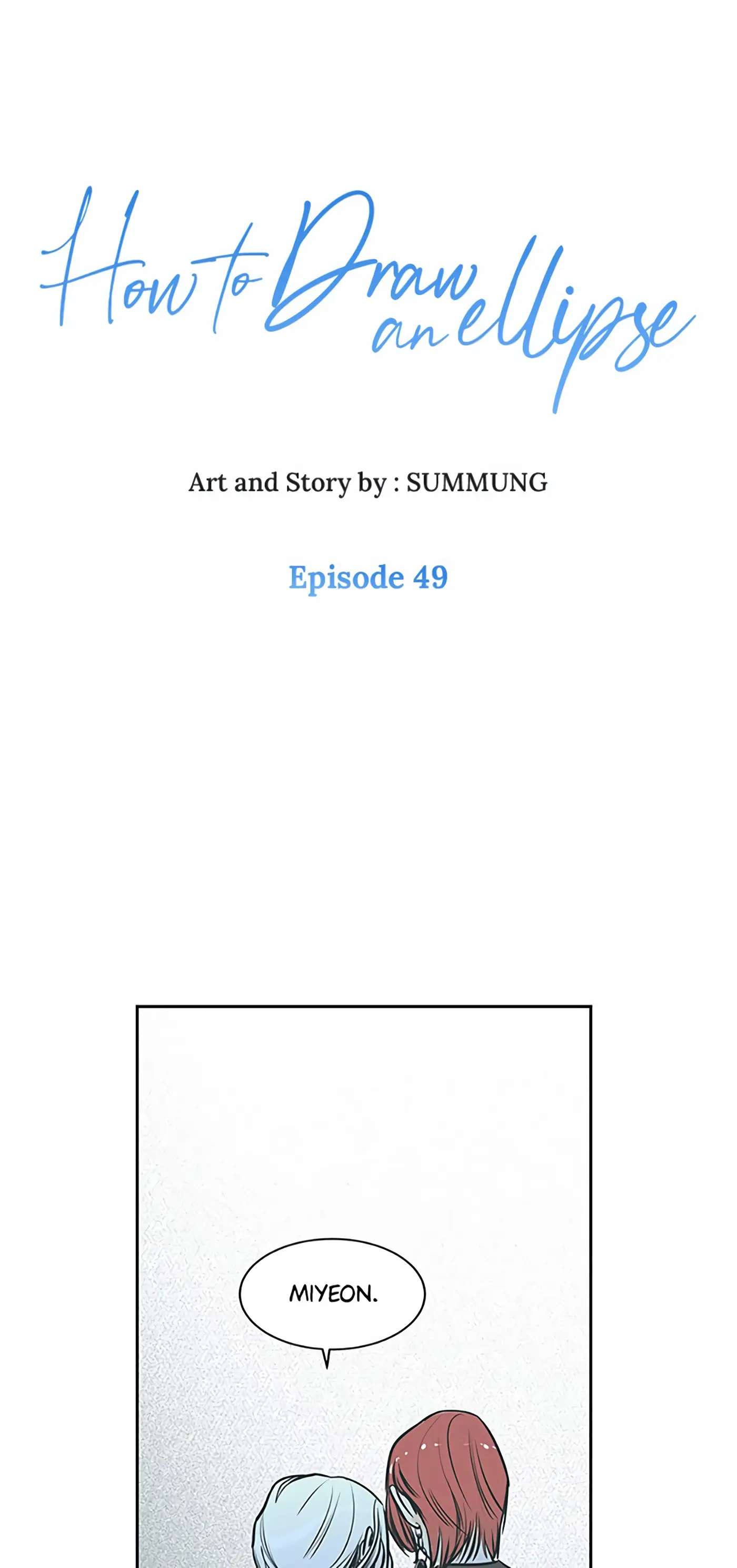 How to Draw an Ellipse Chapter 49 - page 1