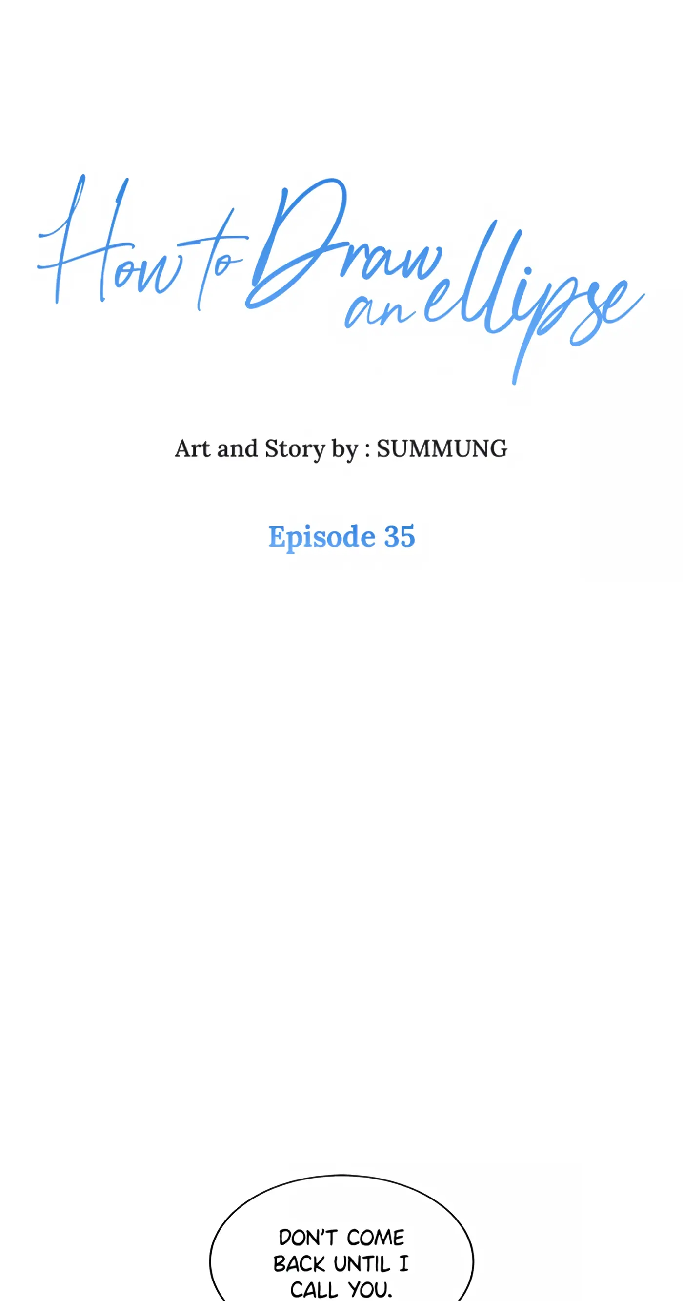 How to Draw an Ellipse Chapter 35 - page 1