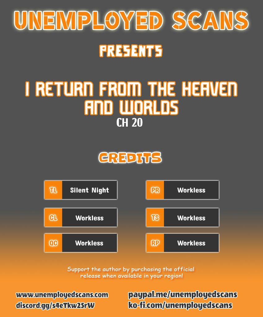 I Return from the Heaven and Worlds Chapter 20 - page 1