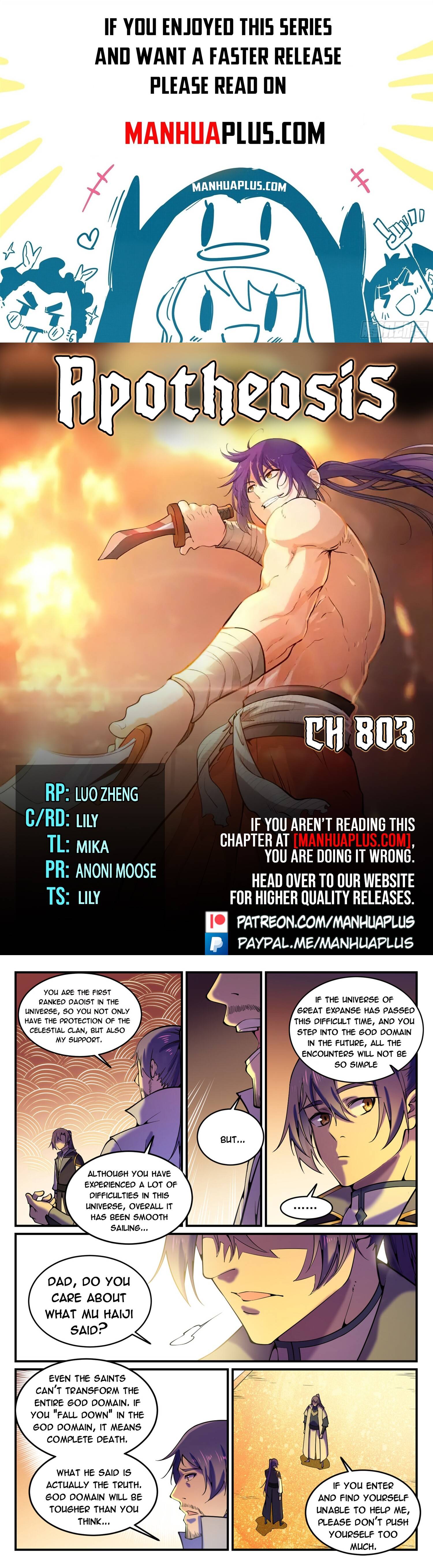 Apotheosis - Manhua chapter 803 - page 1