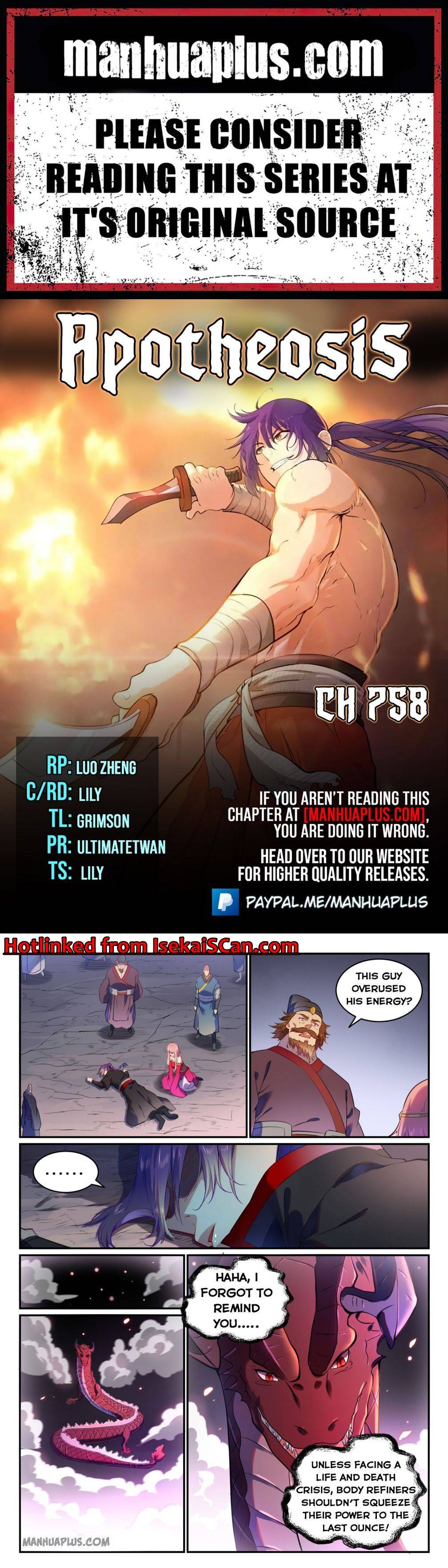 Apotheosis - Manhua chapter 758 - page 1