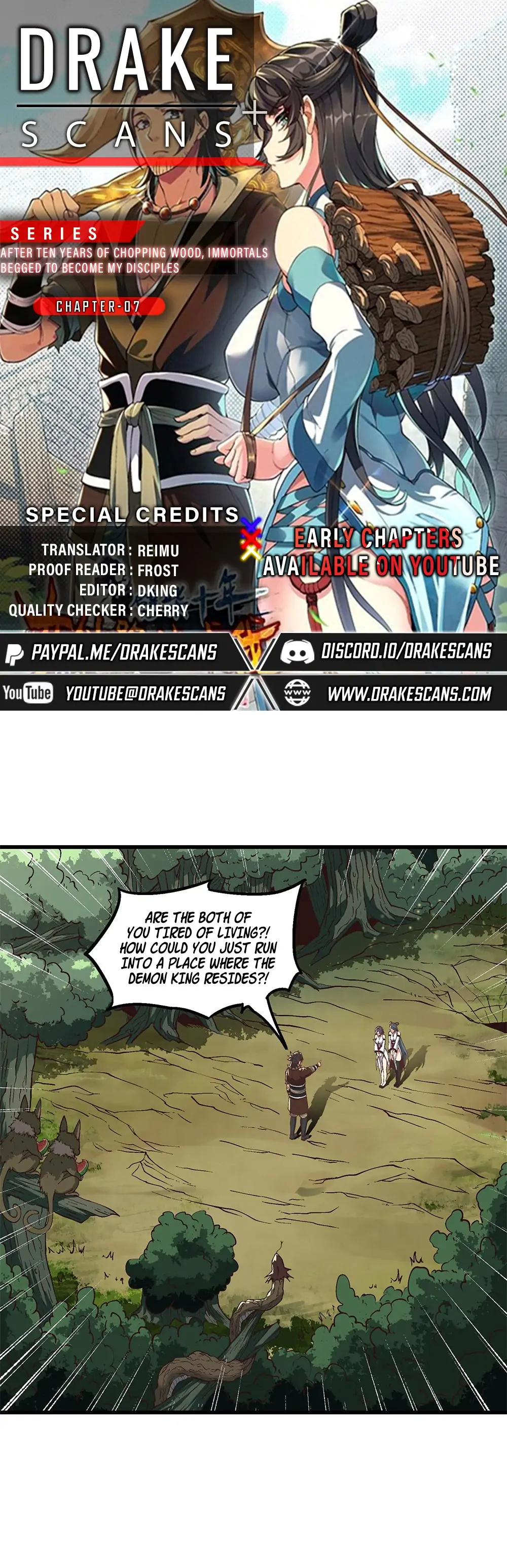 After Ten Years of Chopping Wood, Immortals Begged To Become My Disciples chapter 7 - page 1