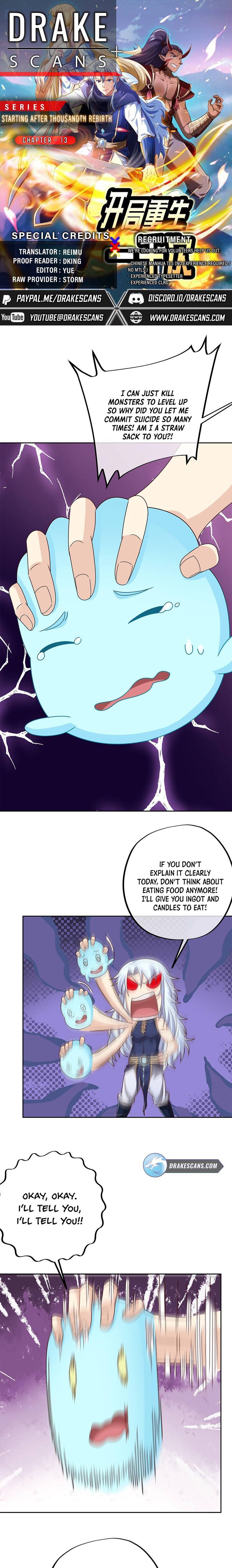 Starting After Thousandth Rebirth Chapter 13 - page 1