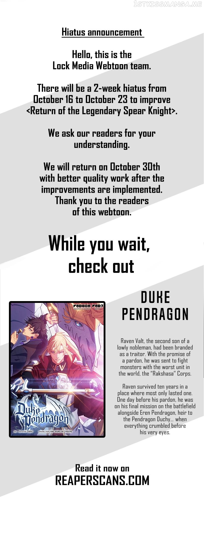 Return of the Legendary Spear Knight chapter 65.5 - page 1