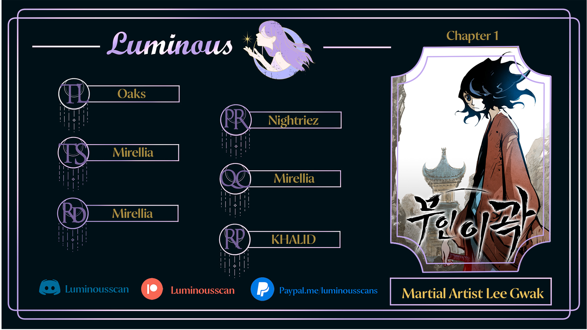 Martial Artist Lee Gwak Chapter 1 - page 1