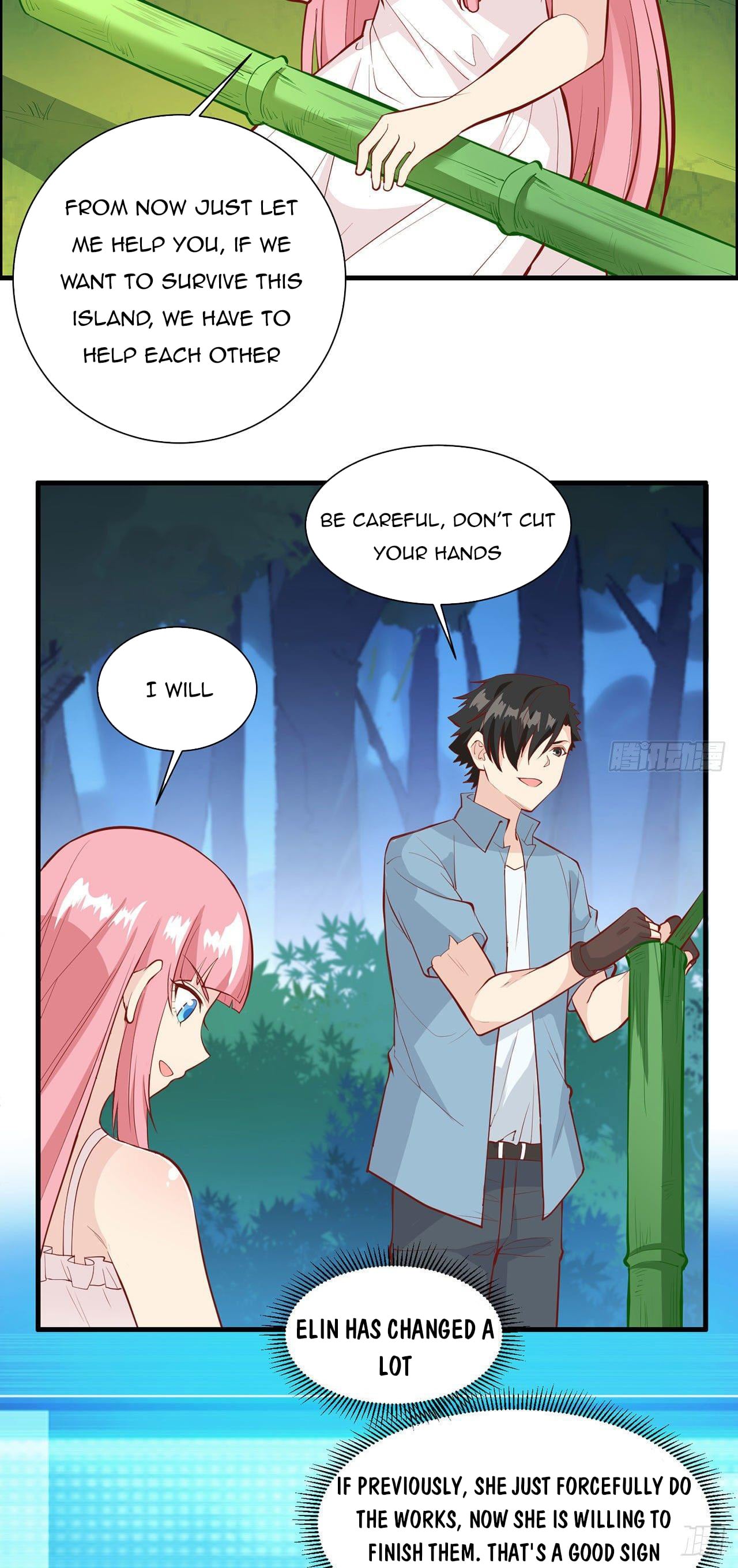 Survive on a deserted island with beautiful girls chapter 17 - page 19