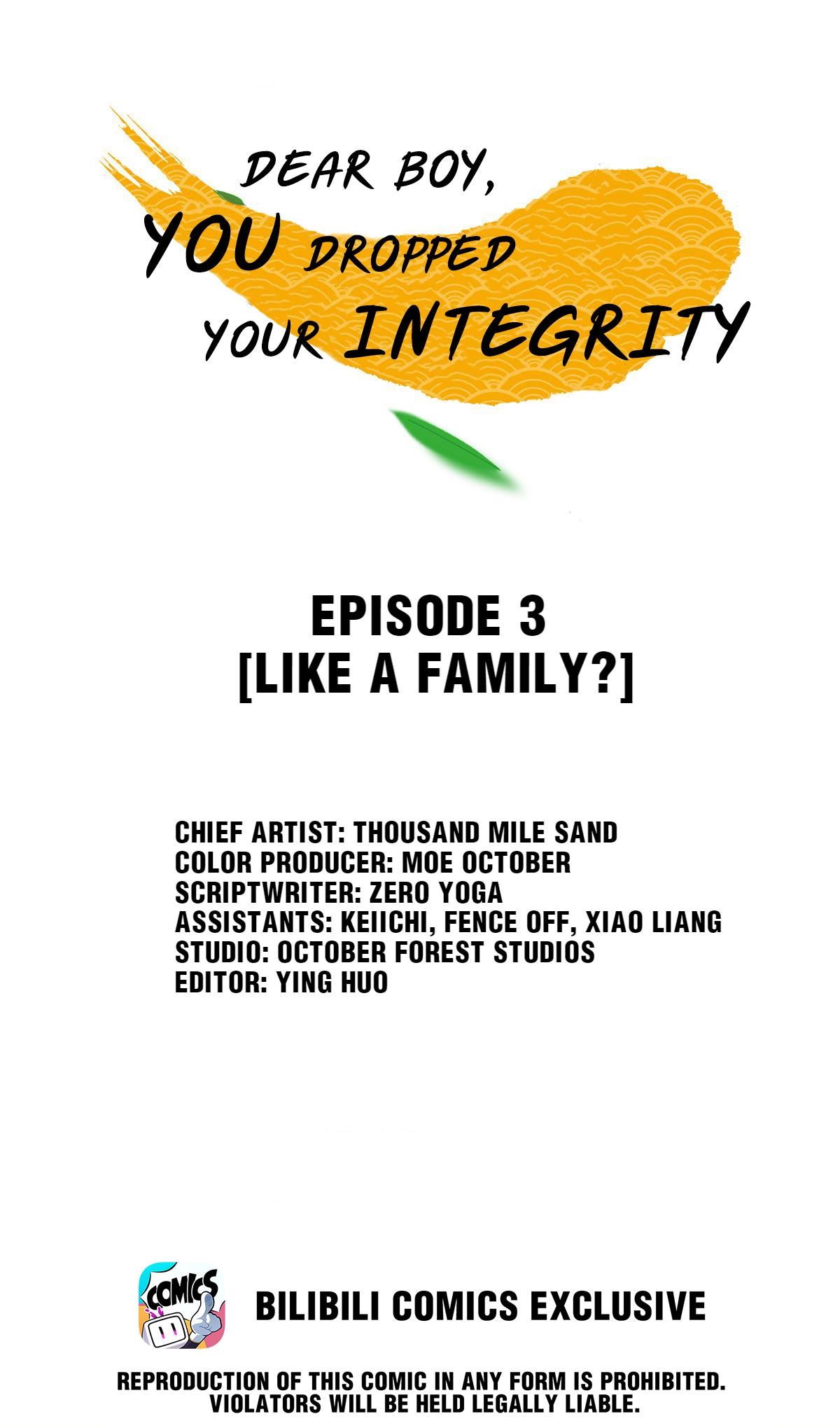 Dear Boy, You Dropped Your Integrity Chapter 3 - page 1