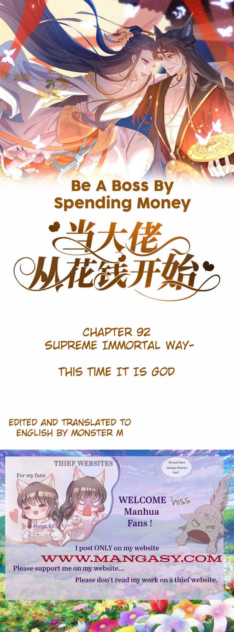 Becoming a Big Boss Starts with Spending Money Chapter 92 - page 1