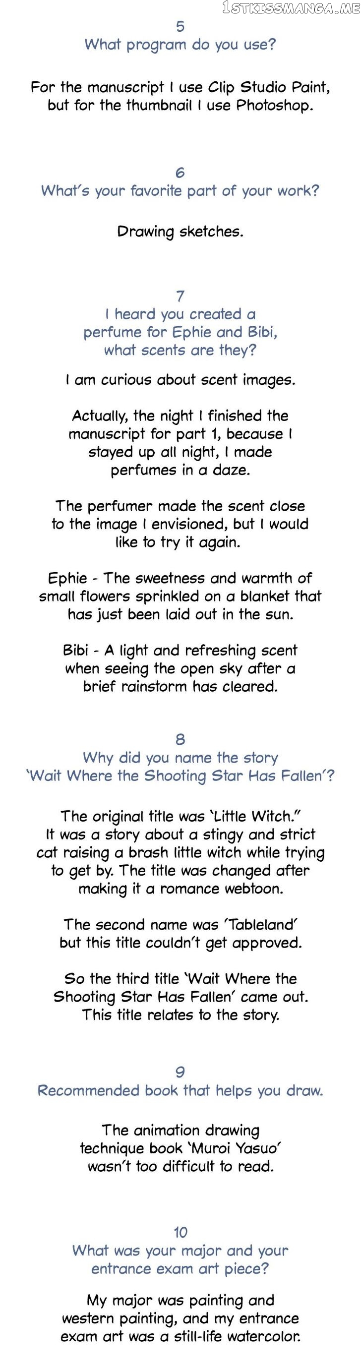 Where The Shooting Star Falls, Wait There. chapter 41.5 - page 19