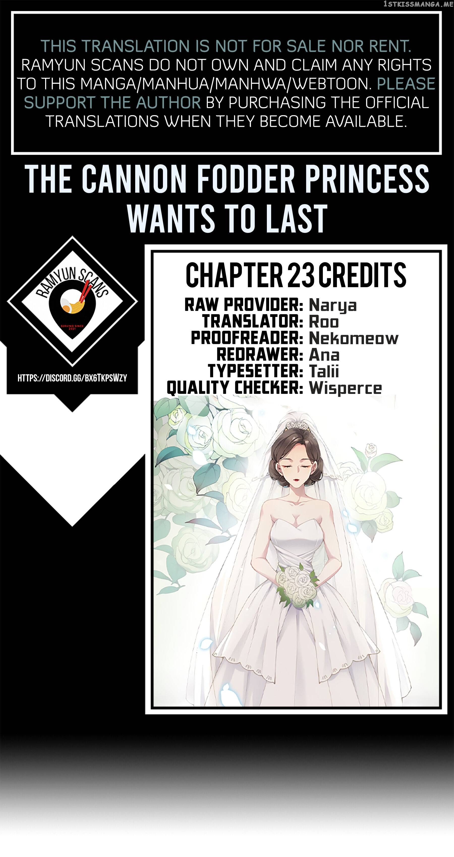 The Cannon Fodder Princess Wants To Last chapter 23 - page 1