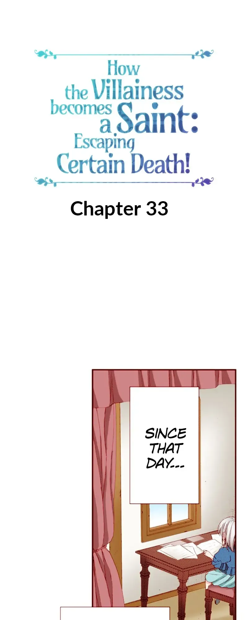How the Villainess Becomes a Saint: Escaping Certain Death! Chapter 33 - page 1