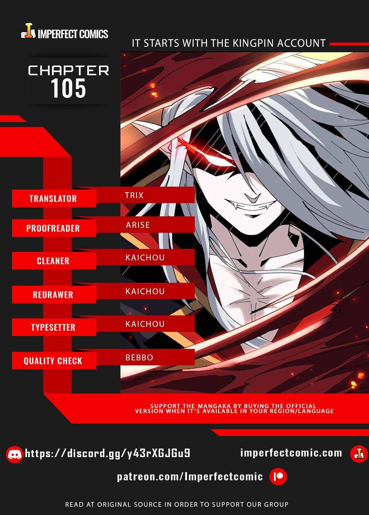 It Starts with a kingpin account chapter 105 - page 1