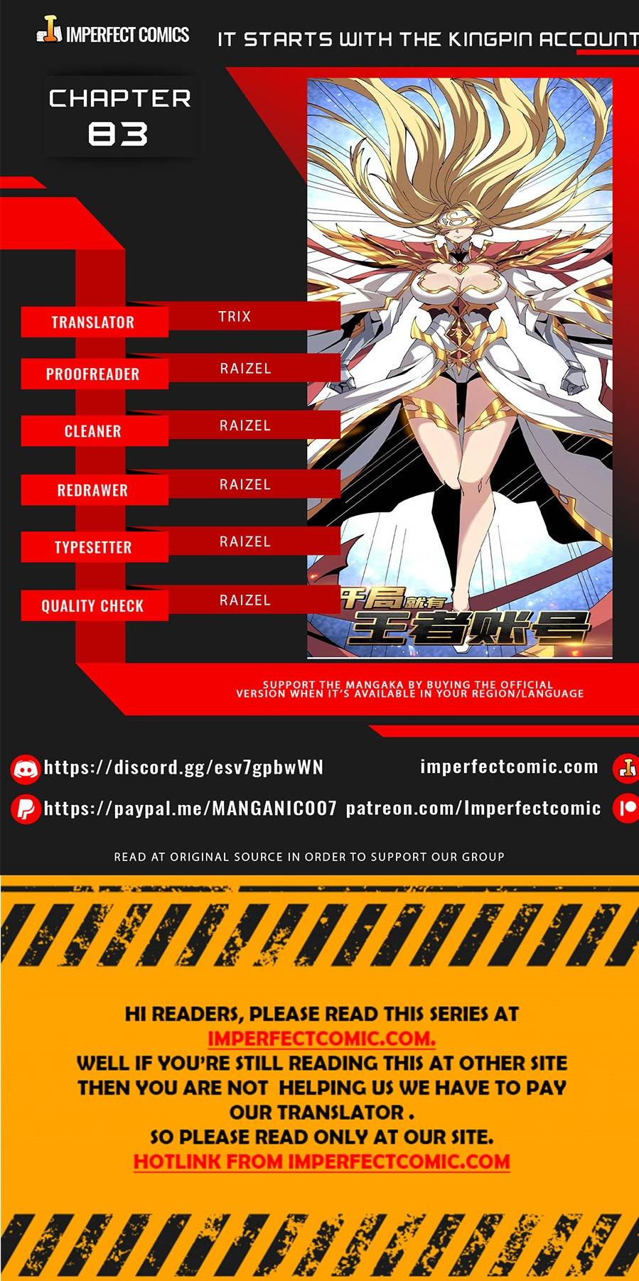 It Starts with a kingpin account chapter 83 - page 1