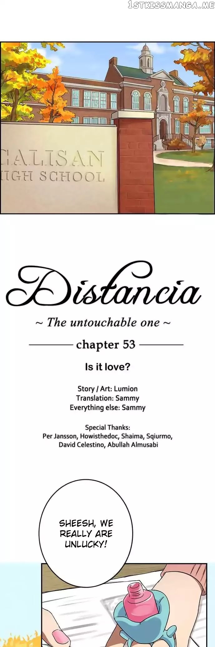 Distancia ~ The Untouchable One ~ chapter 53 - page 1
