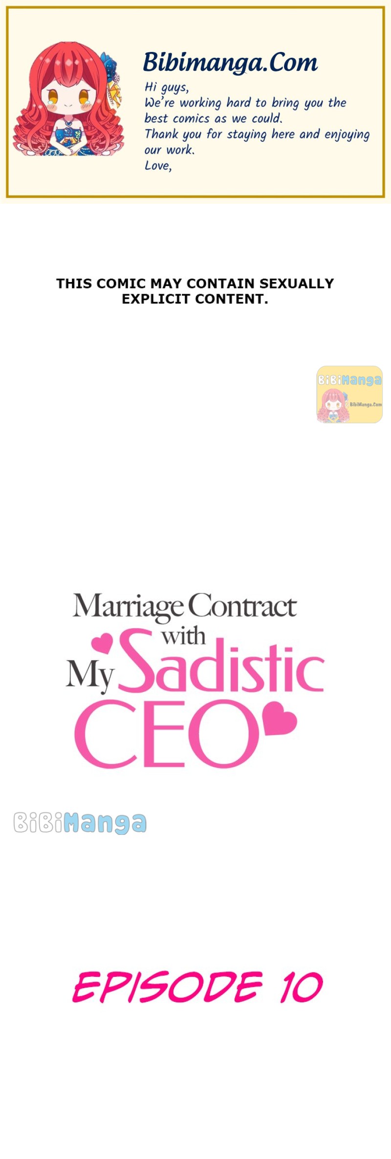 Marriage Contract With My Sadistic CEO chapter 10 - page 1