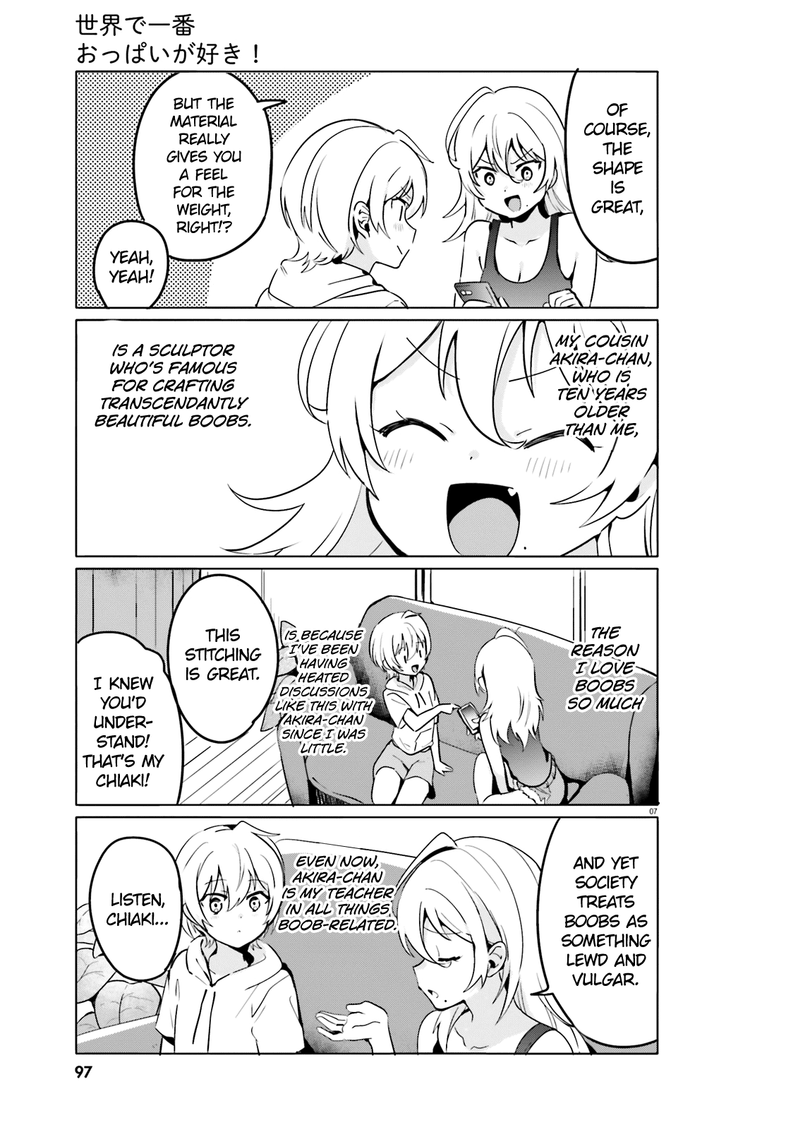 Sekai de Ichiban Oppai ga Suki! chapter 33 - page 7