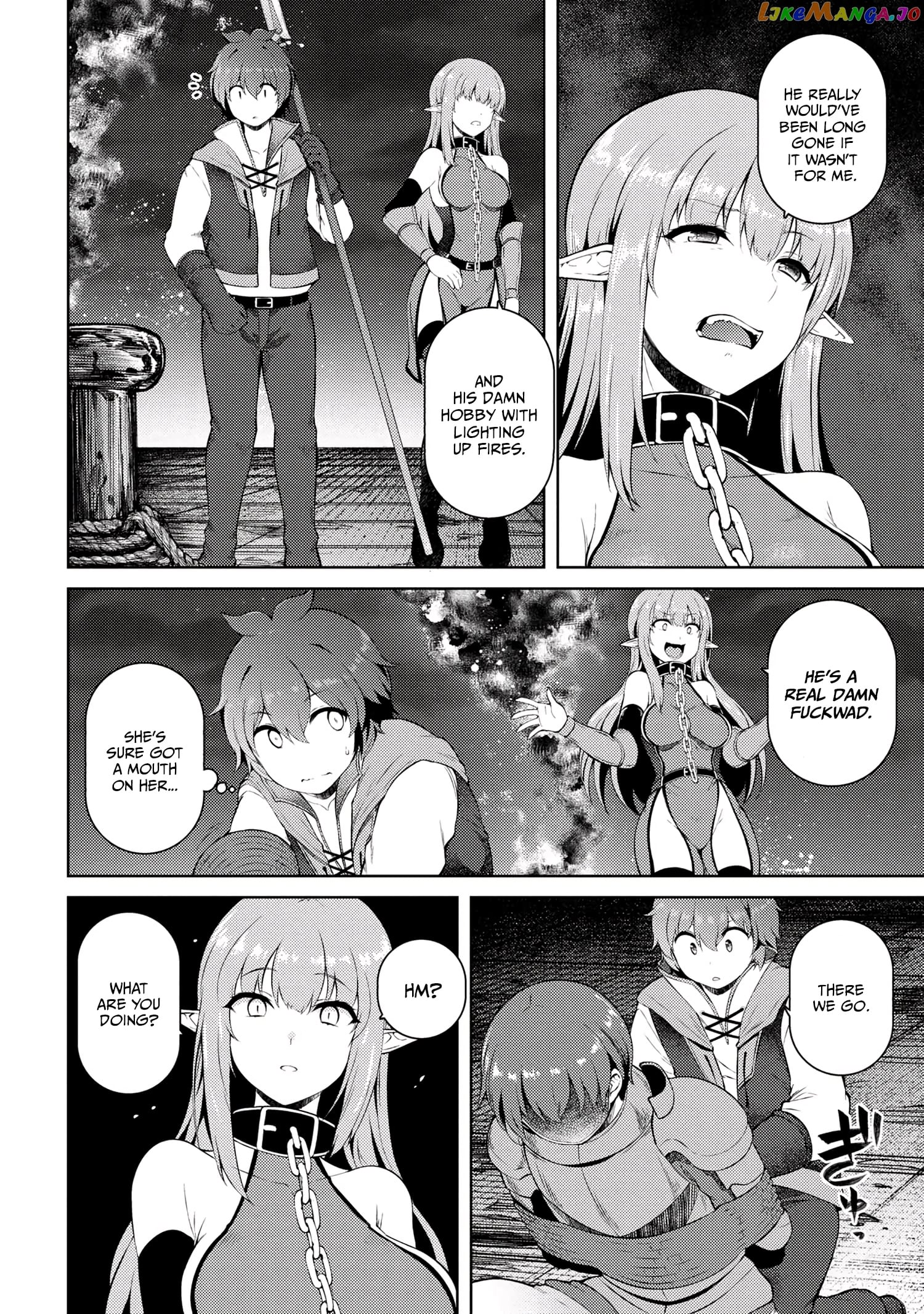 Ie ga Moete Jinsei Dou Demo Yoku Natta kara, Nokotta Nakenashi no Kin de Dark Elf no Dorei o Katta chapter 14.2 - page 14