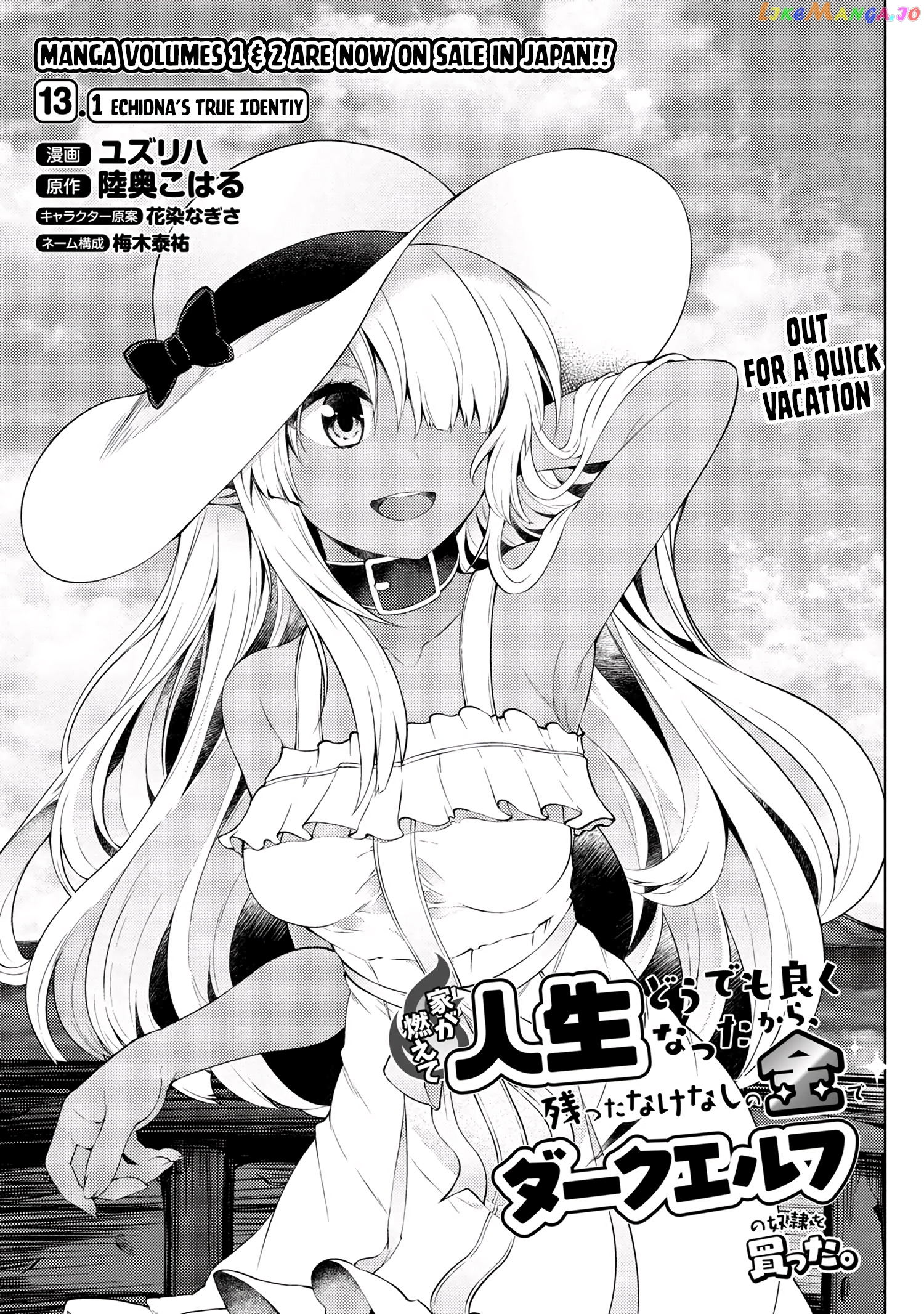 Ie ga Moete Jinsei Dou Demo Yoku Natta kara, Nokotta Nakenashi no Kin de Dark Elf no Dorei o Katta chapter 13.1 - page 2