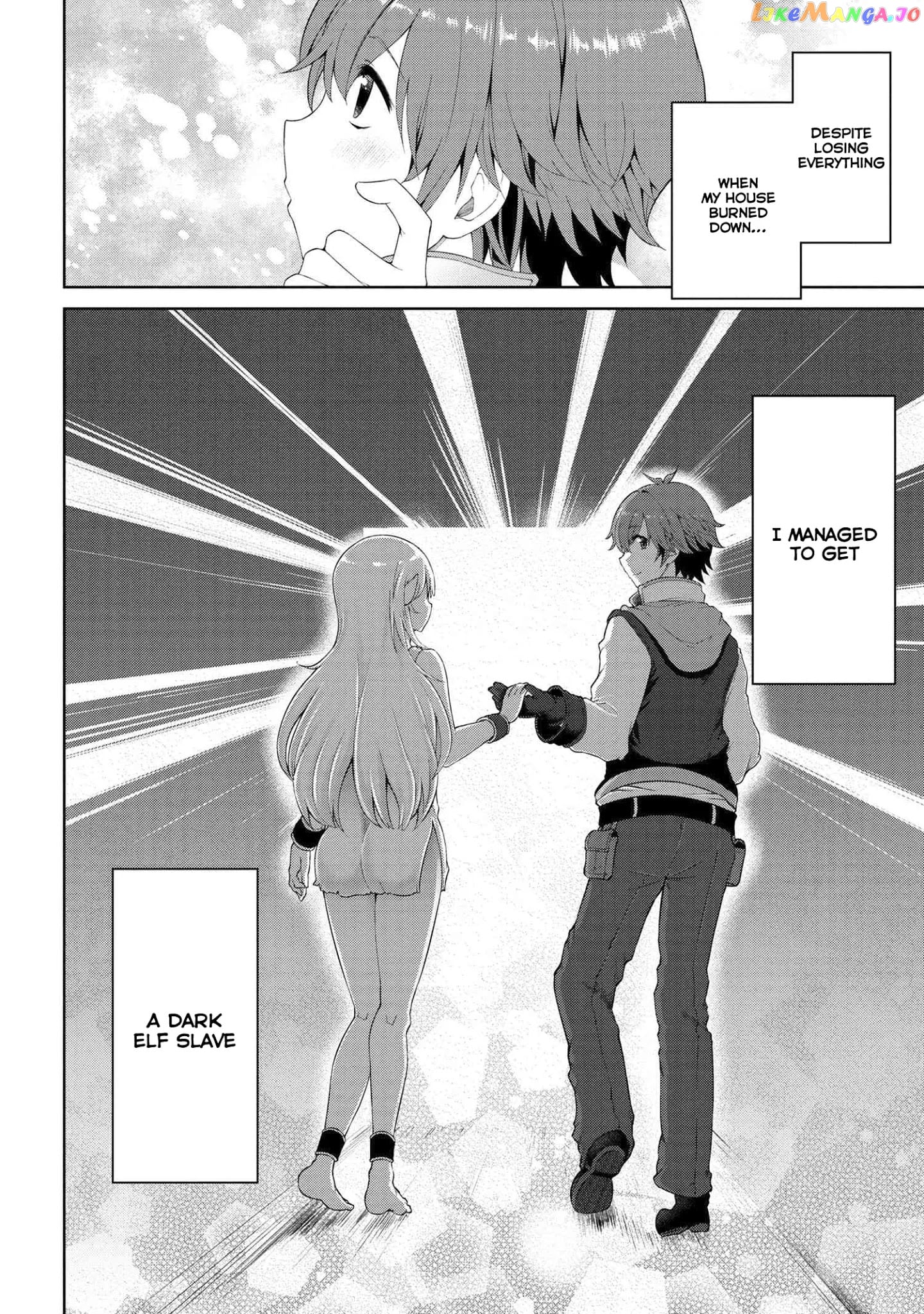 Ie ga Moete Jinsei Dou Demo Yoku Natta kara, Nokotta Nakenashi no Kin de Dark Elf no Dorei o Katta chapter 1 - page 34