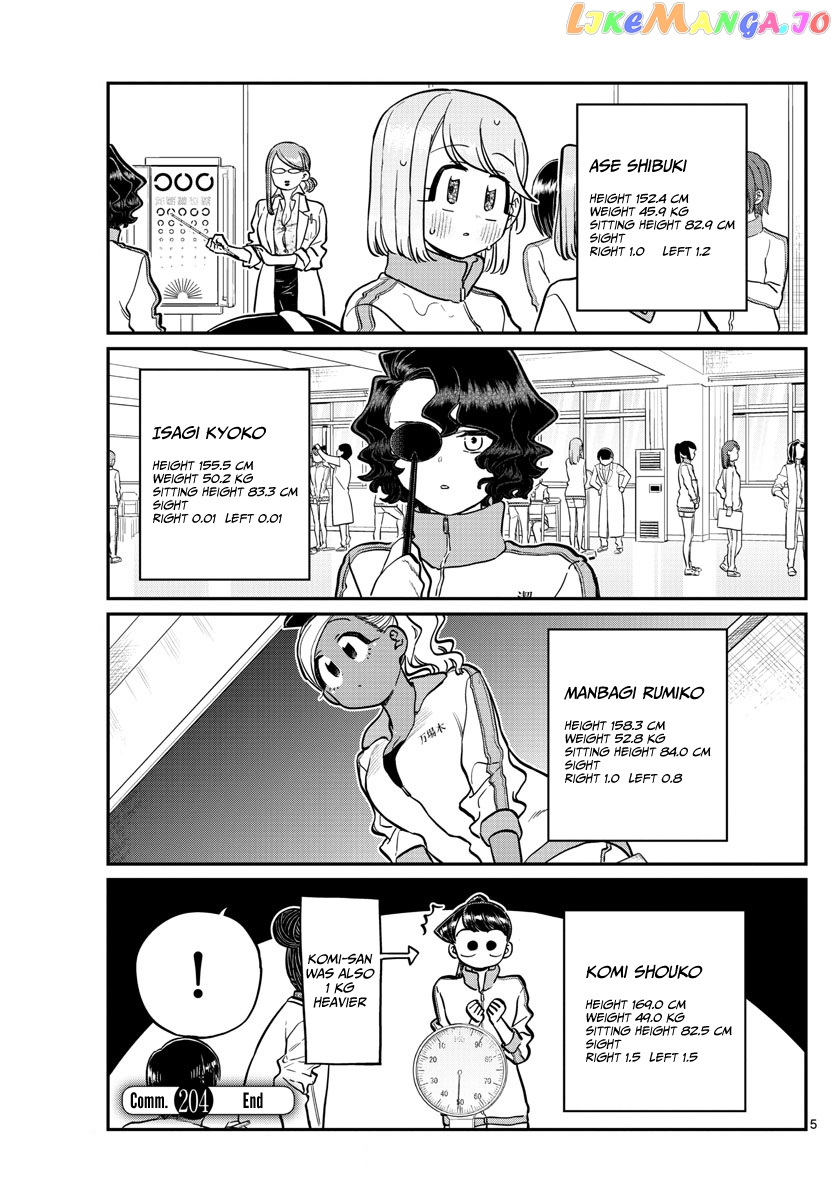 Komi-san wa Komyushou Desu chapter 204 - page 5