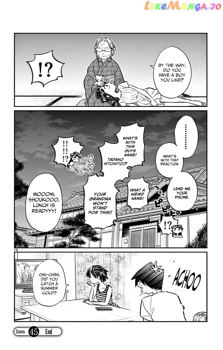 Komi-san wa Komyushou Desu chapter 45 - page 18