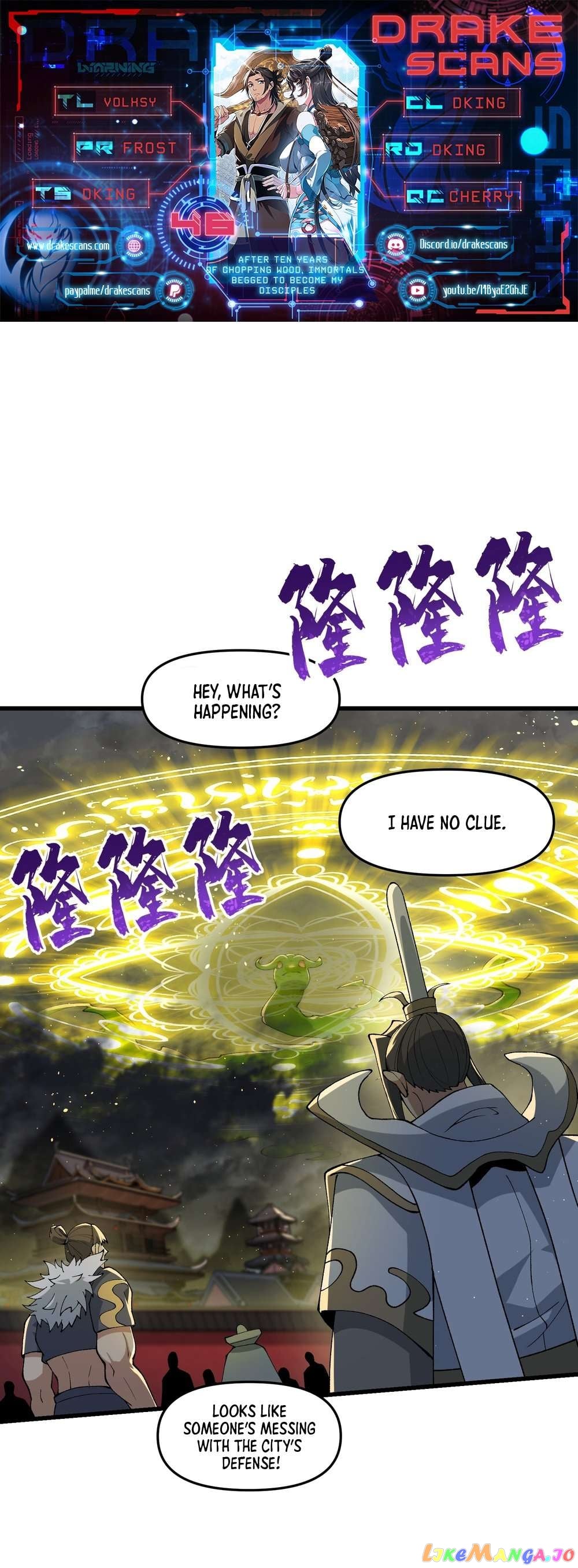 After Ten Years of Chopping Wood, Immortals Begged To Become My Disciples Chapter 46 - page 1
