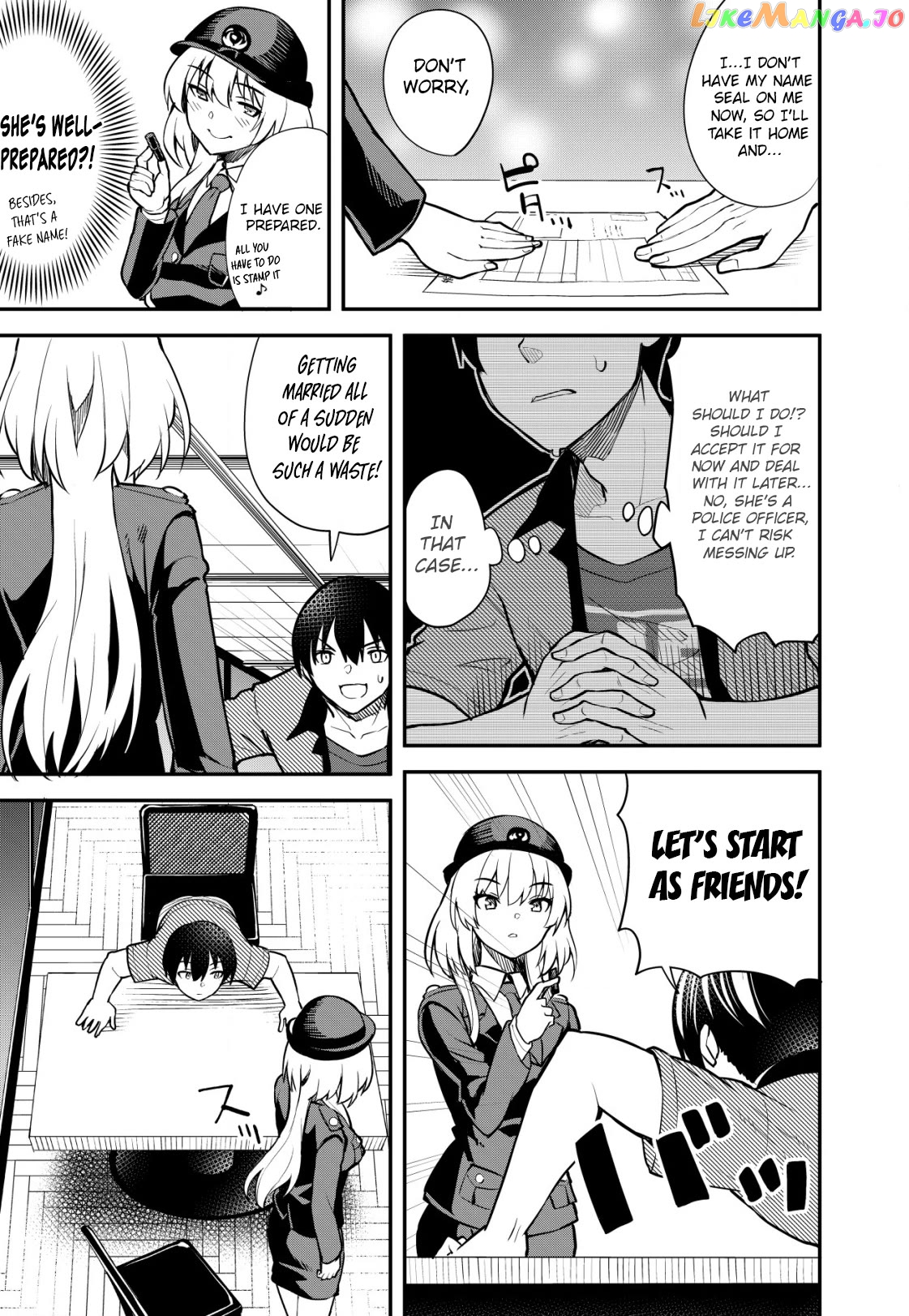 Sagishi to Keisatsukan no Rennai Kyori Chapter 1 - page 22