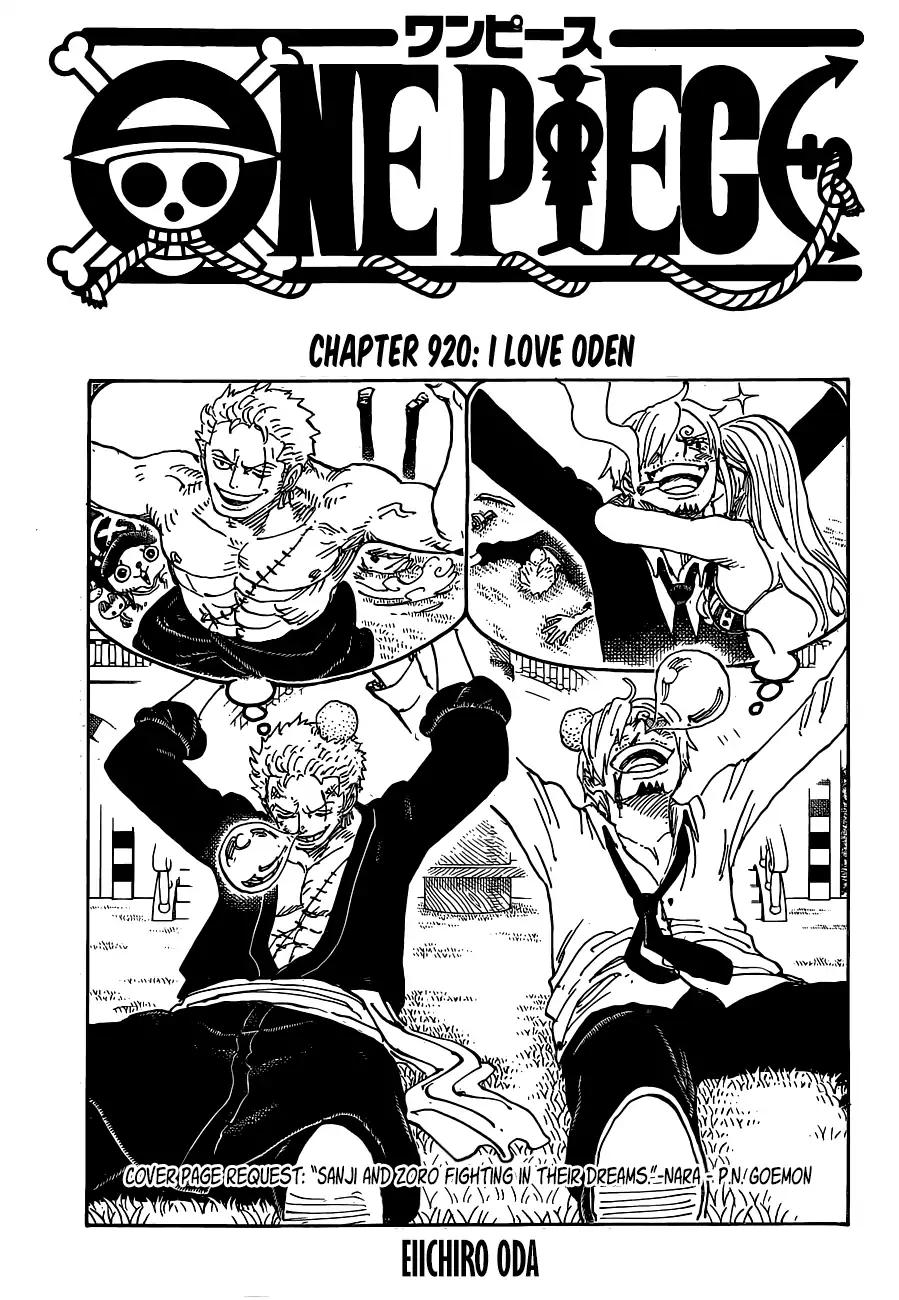 One Piece chapter 920 - page 1