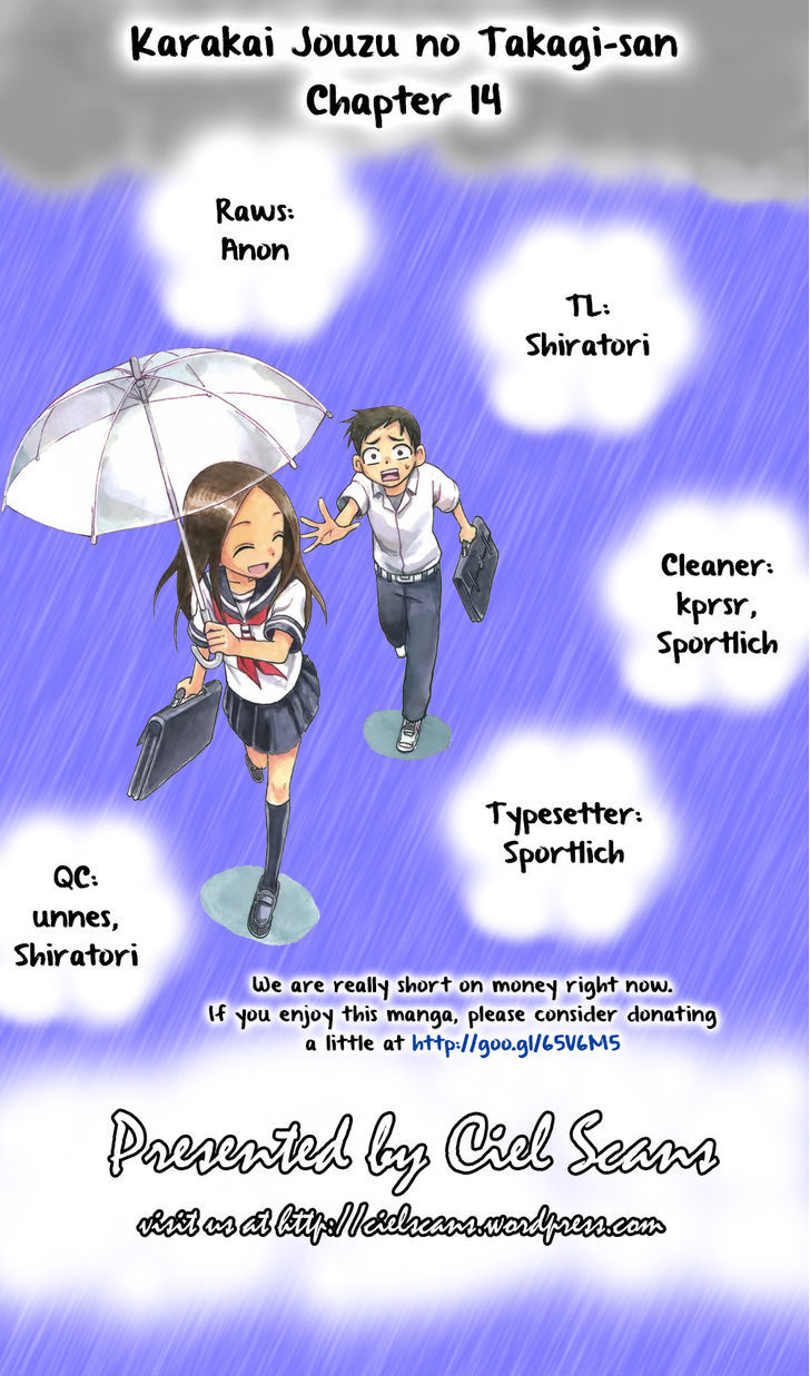 Karakai Jouzu No Takagi-San chapter 14 - page 1