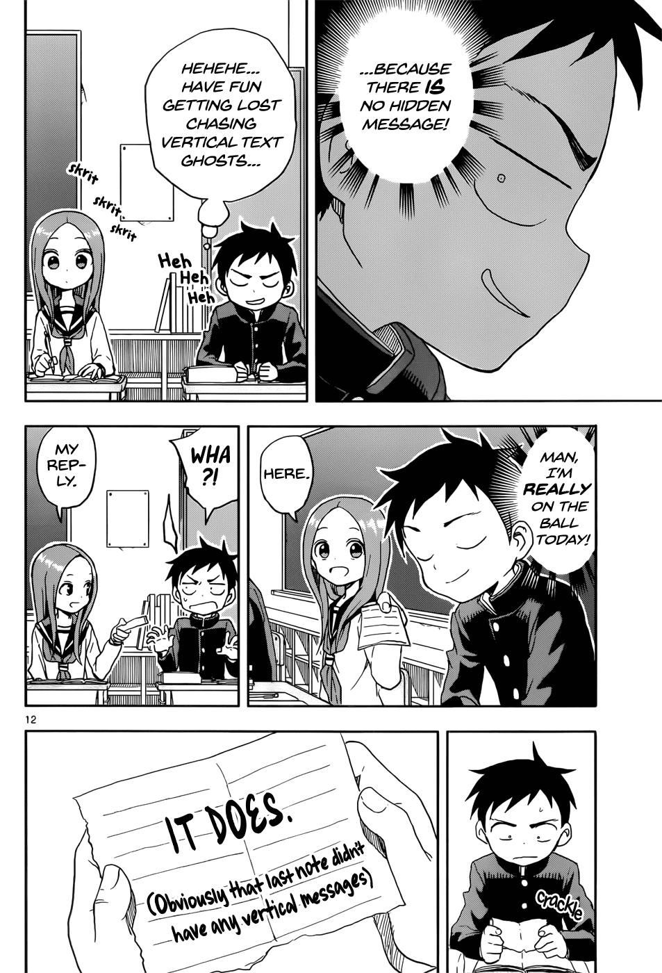 Karakai Jouzu No Takagi-San chapter 84 - page 12