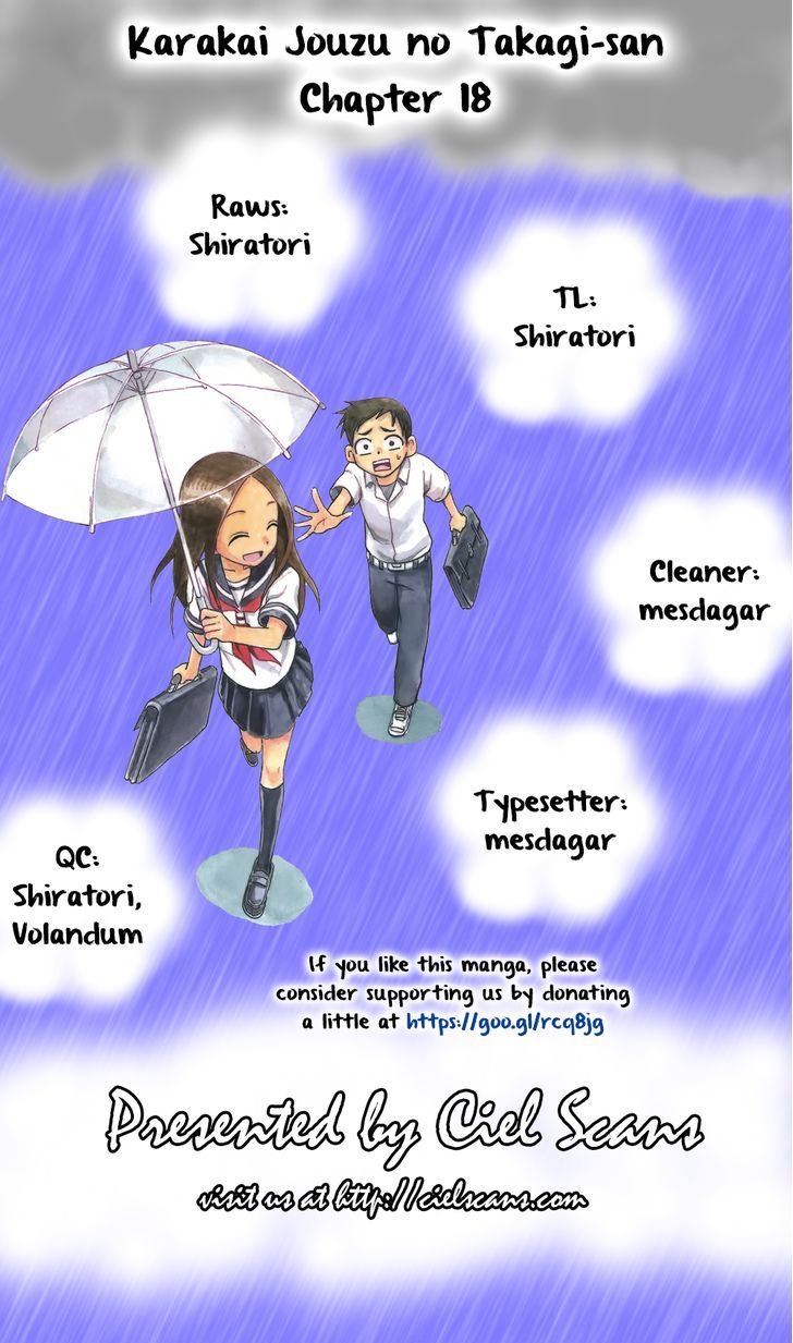 Karakai Jouzu No Takagi-San chapter 18 - page 1
