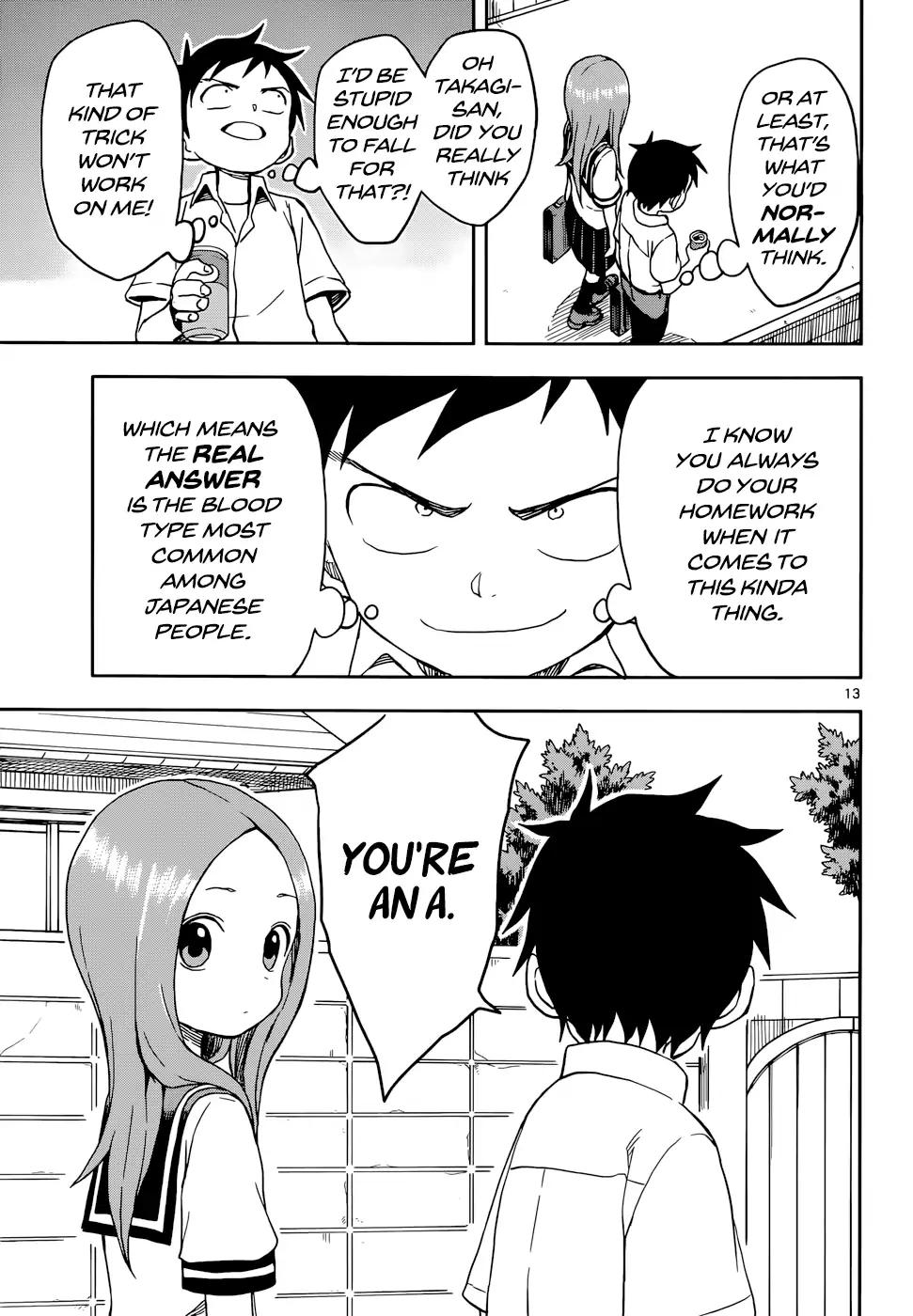 Karakai Jouzu No Takagi-San chapter 90 - page 13