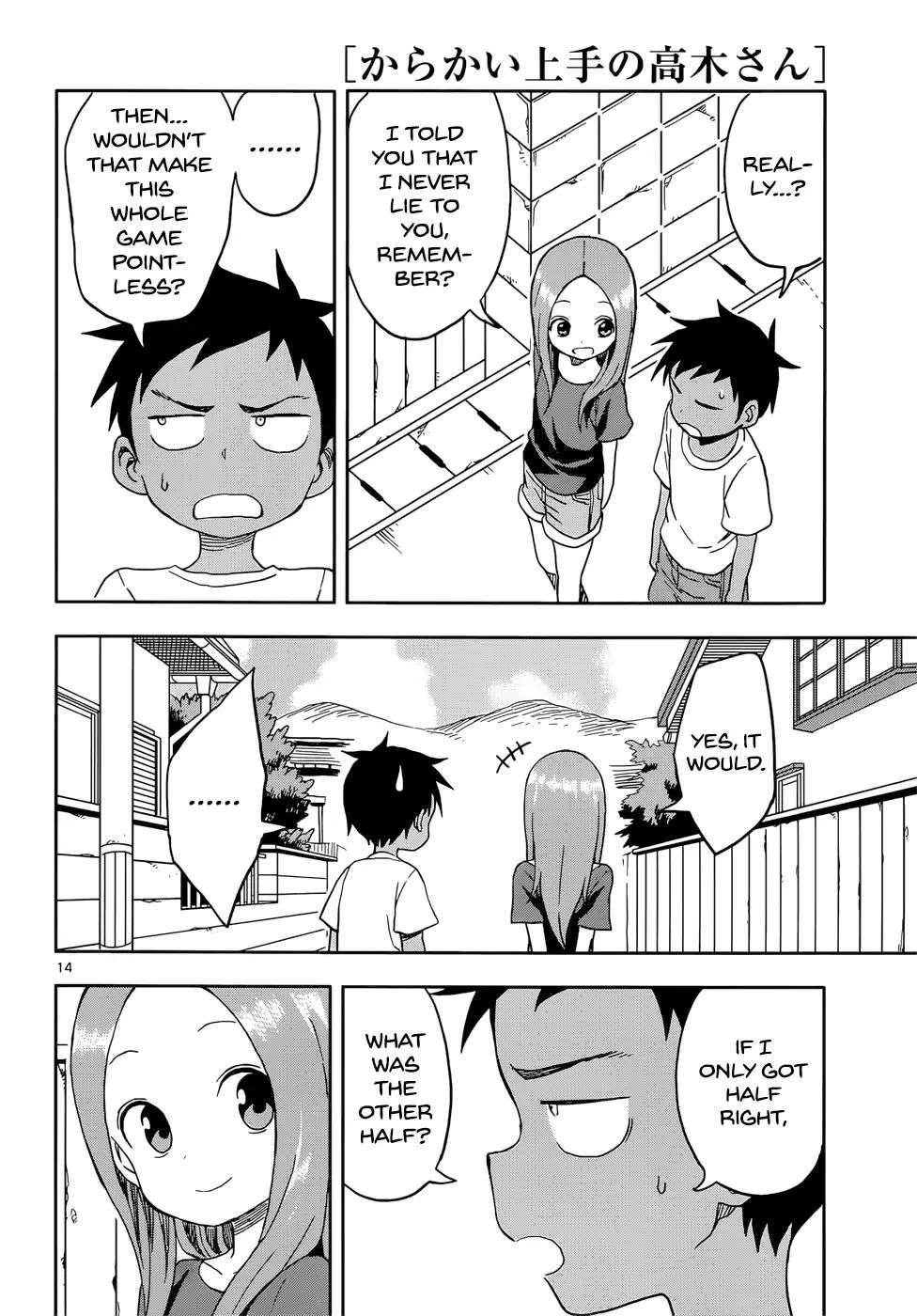 Karakai Jouzu No Takagi-San chapter 92 - page 14