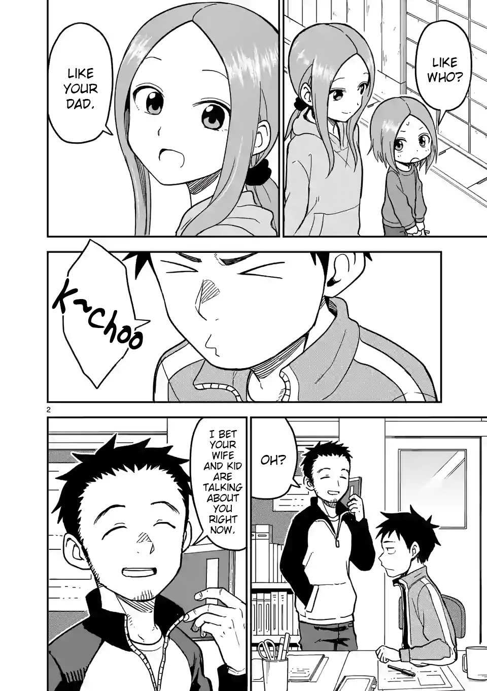 Karakai Jouzu no (Moto) Takagi-san chapter 129 - page 2