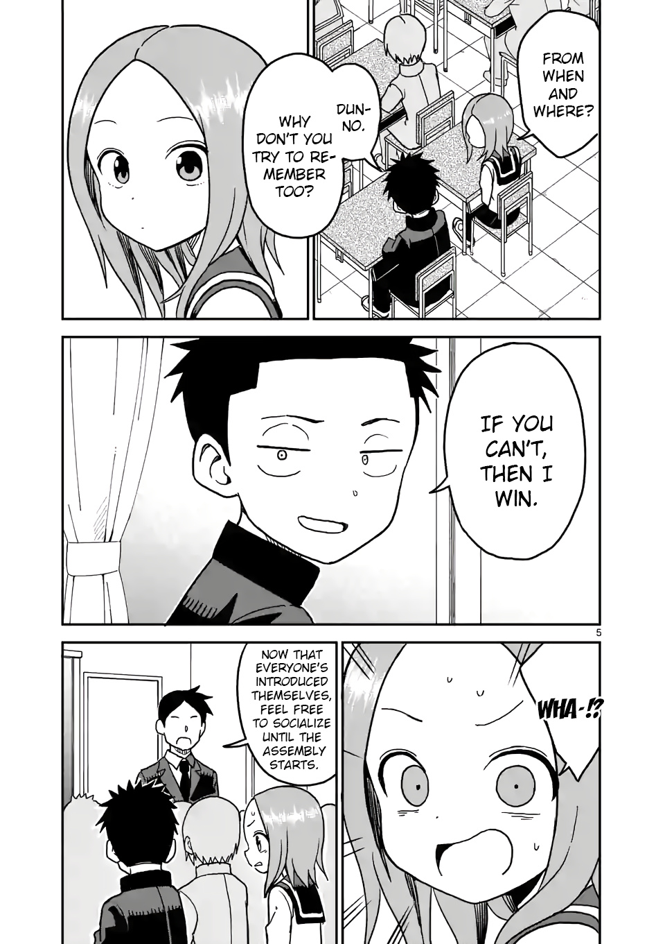 Karakai Jouzu no (Moto) Takagi-san chapter 100 - page 5