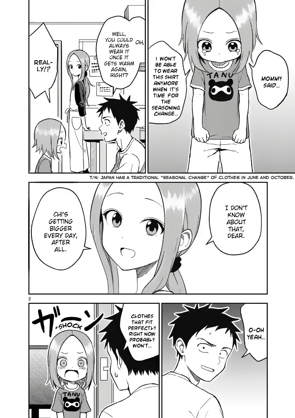Karakai Jouzu no (Moto) Takagi-san chapter 156 - page 2