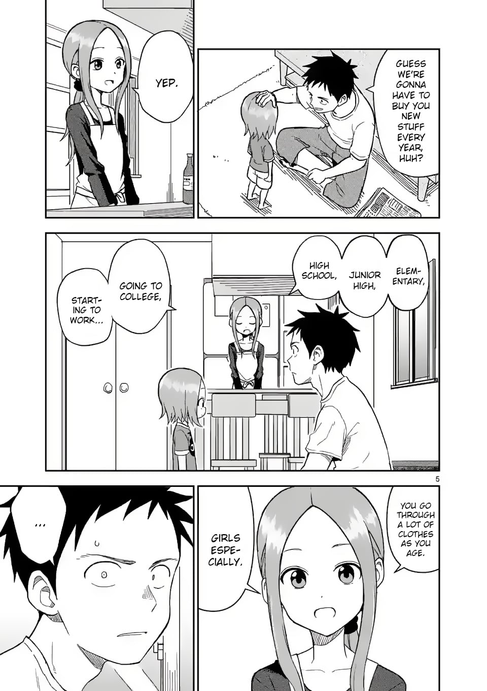 Karakai Jouzu no (Moto) Takagi-san chapter 156 - page 5