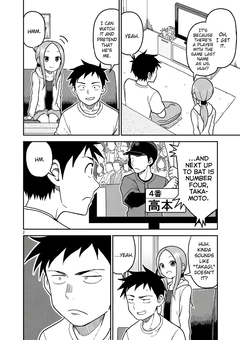 Karakai Jouzu no (Moto) Takagi-san chapter 109 - page 2