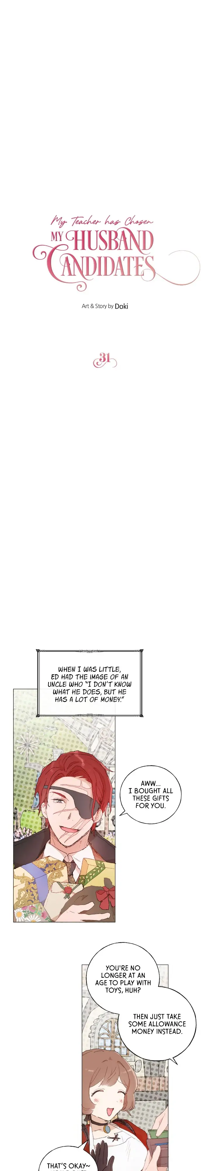 My Teacher Has Chosen My Husband Candidates chapter 31 - page 1