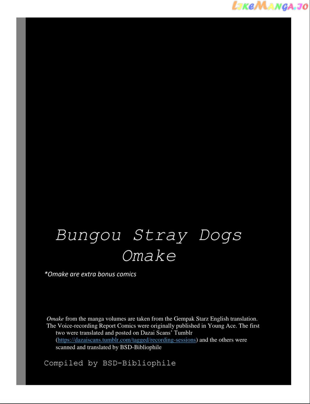 Bungou Stray Dogs Chapter 102.7 - page 1