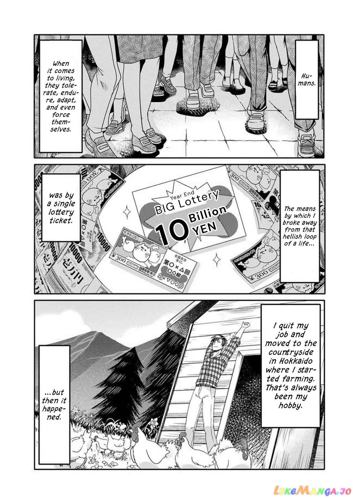 Shoushaman no Isekai Survival ~Zettai Hito to wa Tsurumanee~ chapter 1 - page 7